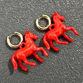 Trotting Charm Mini Horse Earrings