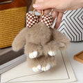 Fluffy Bow Bunny Keychain