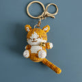 Crochet Lucky Cat Keychain