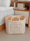 Quilted Floral Storage Basket