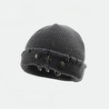 Nightshift Studio Cross‑Ring Pierced Beanie