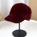Fluffy Faux-Fur Baseball Hat