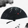 Floral Folding Fan With Tassel