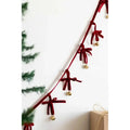 Crimson Ribbon Bells Garland