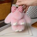 Fluffy Bow Bunny Keychain