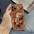 Brown Teddy Hug iPhone Case