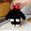 Fluffy Bow Bunny Keychain