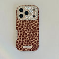 Rhinestone Leopard Suede iPhone Case