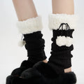 Cozy Pom-Pom Knit Leg Warmers