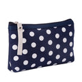 Polka Dot Canvas Makeup Bag
