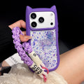 Mint Cat-Ear Lanyard Case