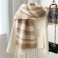 La Montine Striped Angora Scarf