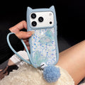 Mint Cat-Ear Lanyard Case