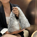 Fawn Muse Tote  Plush Winter Fur Bag