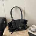 Structured Belt Buckle Shoulder Bag