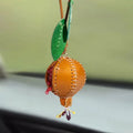 Grenat Leather Pomegranate Charm