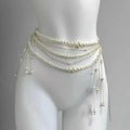 Camellia Pearl Chain Belt