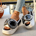 Chrome Loop Platform Sandals