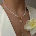 Eclisse Heart Lariat Necklace
