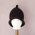 Point-Top Ribbed Winter Hatead Cap