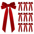 EverRed Velvet Garland Bow Set (10-Pack)