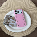 Rivet Line Leather iPhone Case