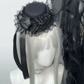 Gothic Ribbon Mini Hat