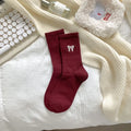 Hyde & Fleur Crimson Bow Socks
