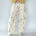 Polka Barrel Denim Pants