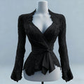 Lunetta Veil Sheer Tie Blouse