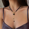 Eclisse Heart Lariat Necklace