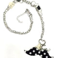 Pink Polka Dot Beard Pendant Necklace