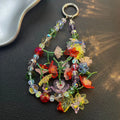 Verdant Bloom Beaded Phone Charm
