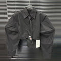 Edeline Cropped Tie Shirt