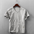 Thomas Hawthorne Cotton-Linen Blend Tee