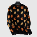 Maple Leaf Knit Pullover Sweater