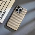 Sleek & Secure Ribbed Titanium Phone Case