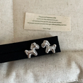 Colt Charm Metal Stud Earrings