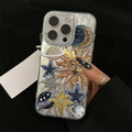 Celestial Sunburst Marble Phone Cases