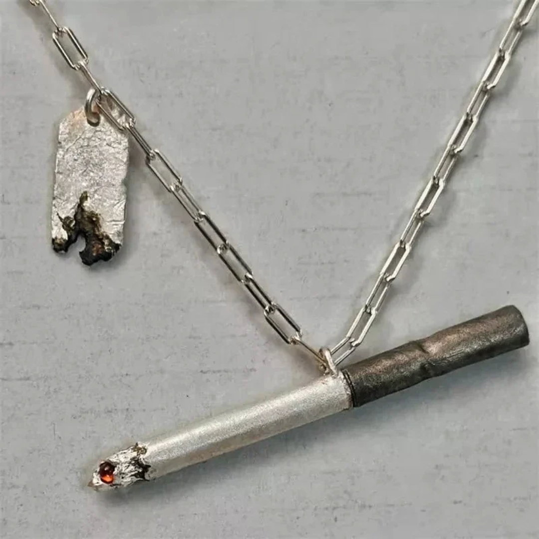 fake cigarette necklace Cigarette Bar Pendant Necklace – Monte Browne