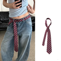 Skinny Stripe Tie Belt