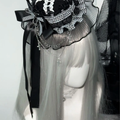 Gothic Ribbon Mini Hat
