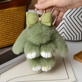 Fluffy Bow Bunny Keychain