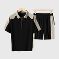 Tom Carter Baronial Zip-Up Tee & Shorts Set