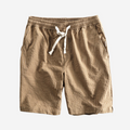 Tom Carter Linen-Blend Striped Shorts