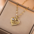 Everlasting Love Mom's Birthstone Heart Necklace