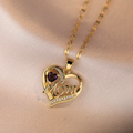 Everlasting Love Mom's Birthstone Heart Necklace