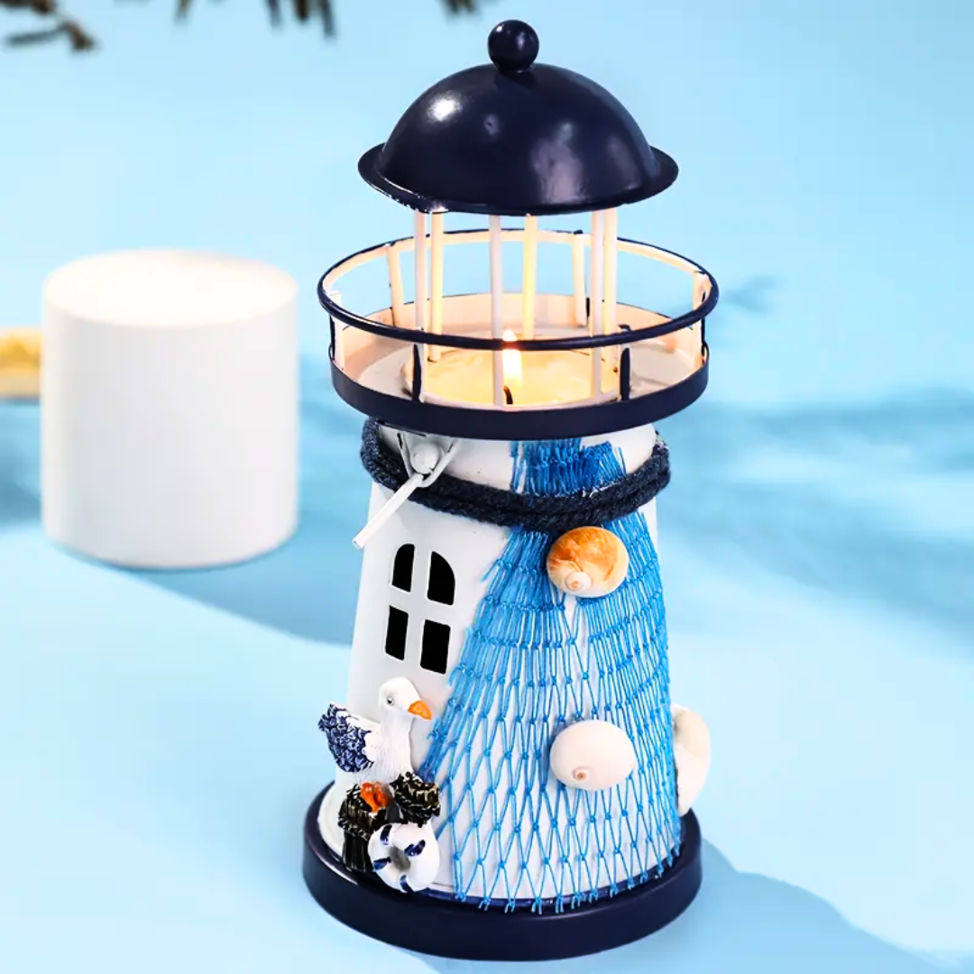 Coastal Dreams Lighthouse Candle Holders