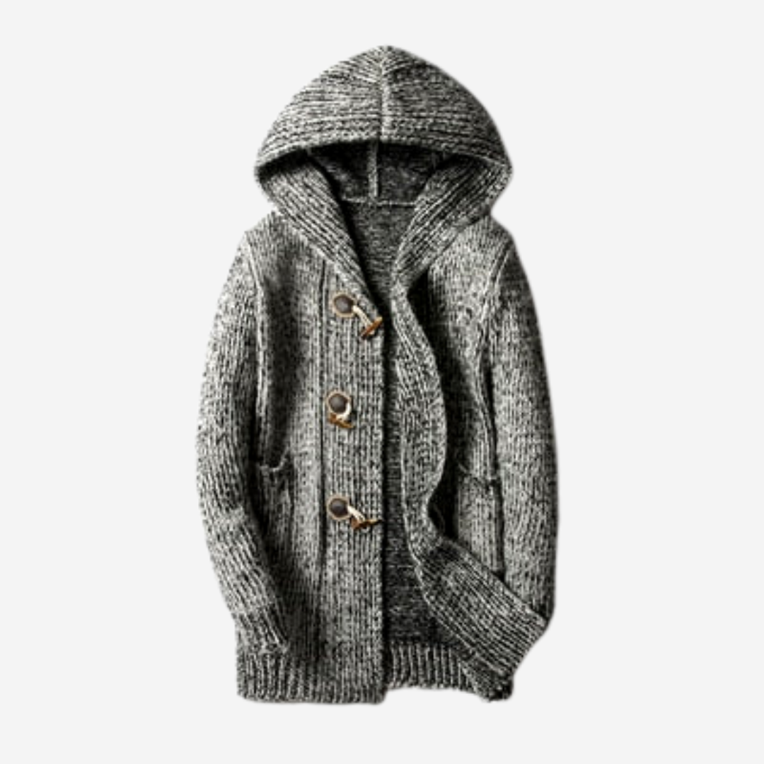 Tom Adams Wool Hooded Cardigan Monte Browne